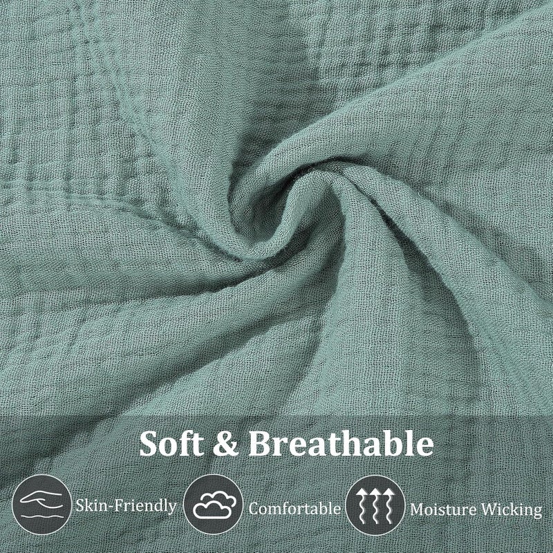 SheSeek Muslin Nursing Cover Up for Breastfeeding, Soft & Breathable Cotton Breast Feeding Cover for Women, Full Privacy Breastfeeding Cover - Newborn Baby Essential, Green - Image 3